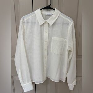 Calvin Klein Cream Textured Shirt
